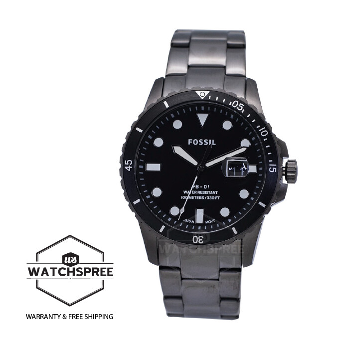 Fossil Men FB-01 Three Hand Date Smoke 